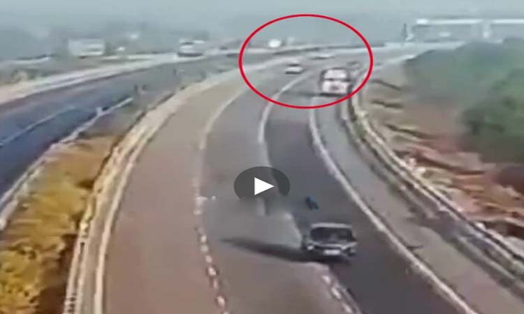 వీడియో..హైవేపై 8 పల్టీలు కొట్టిన కారు!