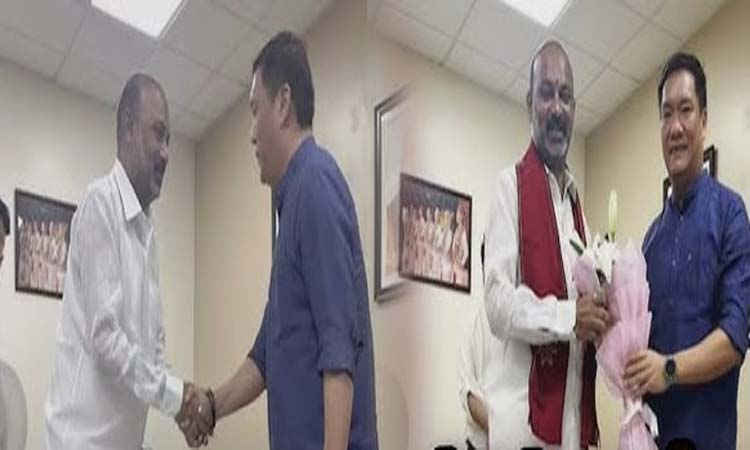 పెమా ఖండూతో బండి సంజయ్ భేటీ