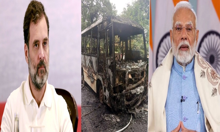 బస్సు ప్రమాదం..బాధ కలిగించింది:మోదీ,రాహుల్