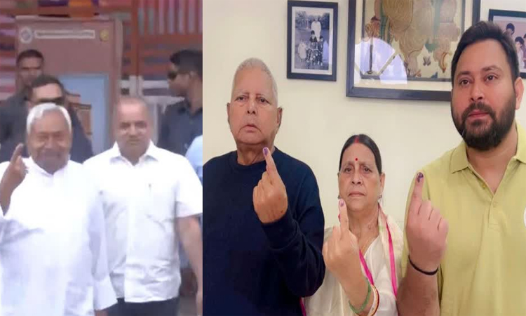 Bihar:ఓటేసిన నితీశ్,తేజస్వి