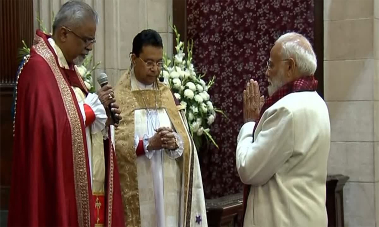 Modi:క్రిస్మస్ వేడుకల్లో మోదీ