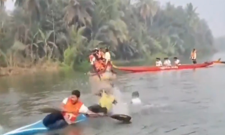 సంక్రాంతి సంబరాలు..కాలువలో పడ్డ కలెక్టర్