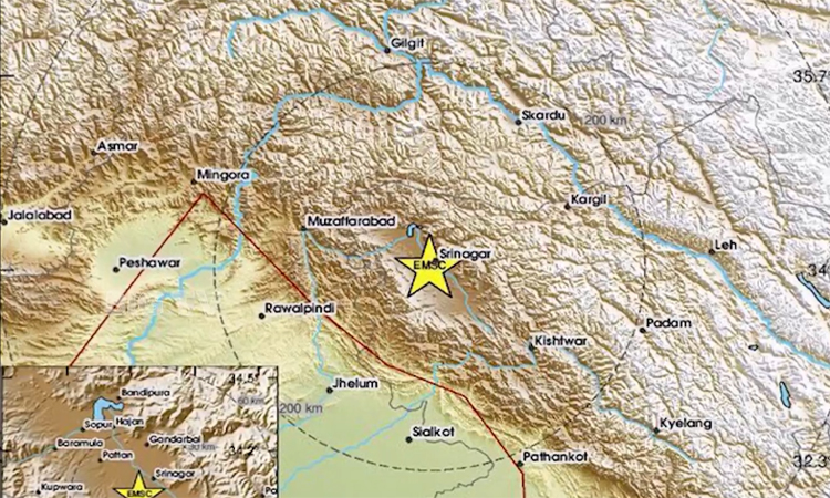 జమ్మూకశ్మీర్‌లో భూకంపం