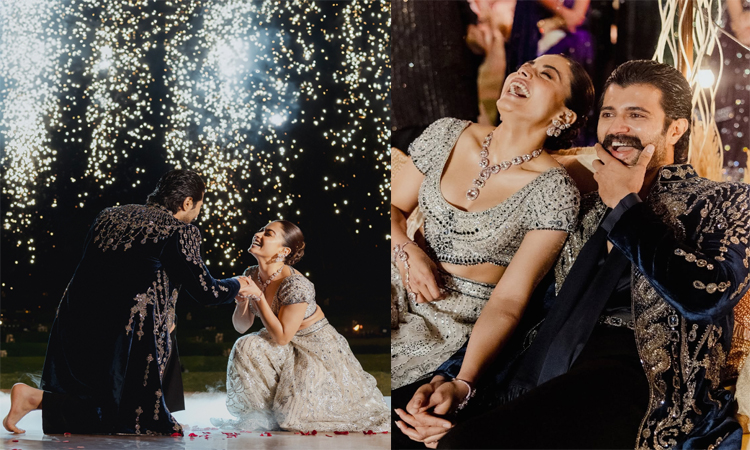 సంగీత్ వేడుకల్లో విజయ్ -రష్మిక