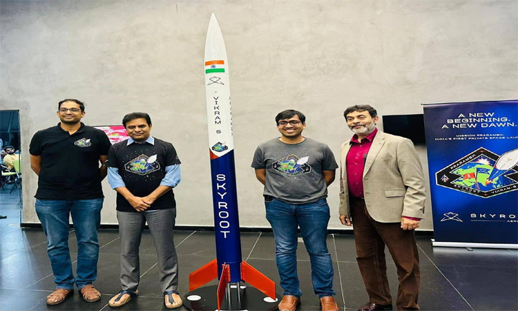 స్కైరూట్ ఏరోస్పేస్ బృందానికి కేటీఆర్ విషెస్